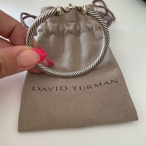David Yurman Classic Buckle Bracelet with Sterling Silver & 18-karat Yellow Gold